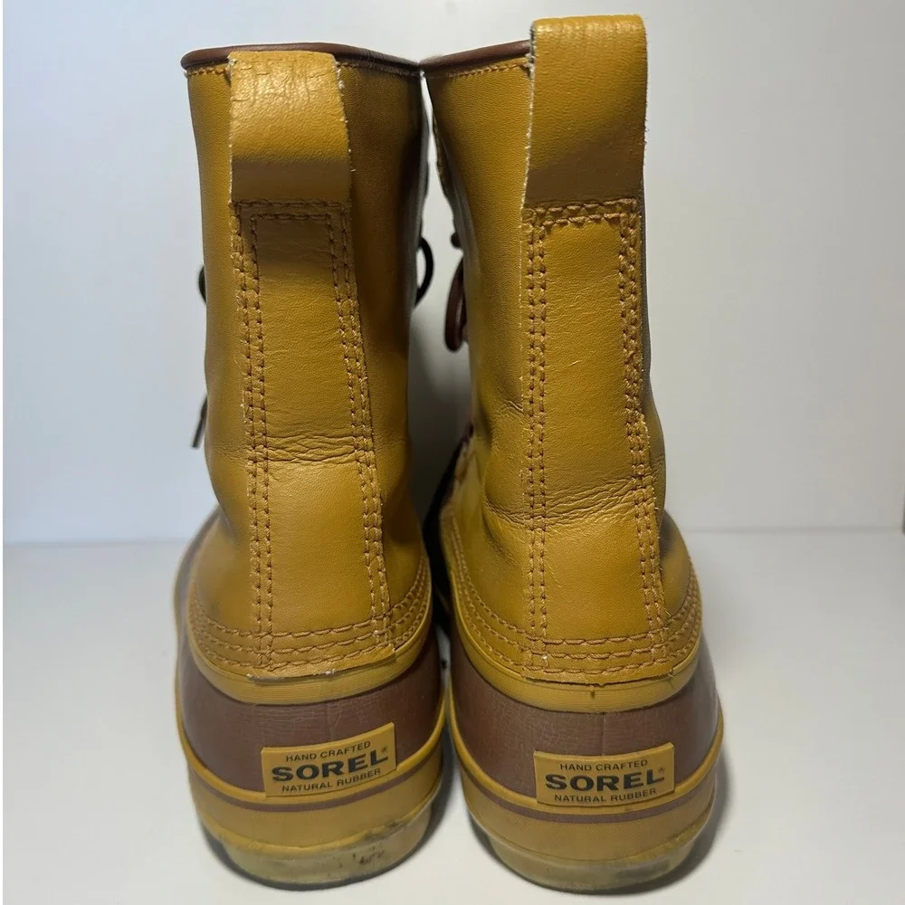 Sorel 1964 Premium Waterproof Duck Boots Men's 8 Tan Brown Winter Snow Boots